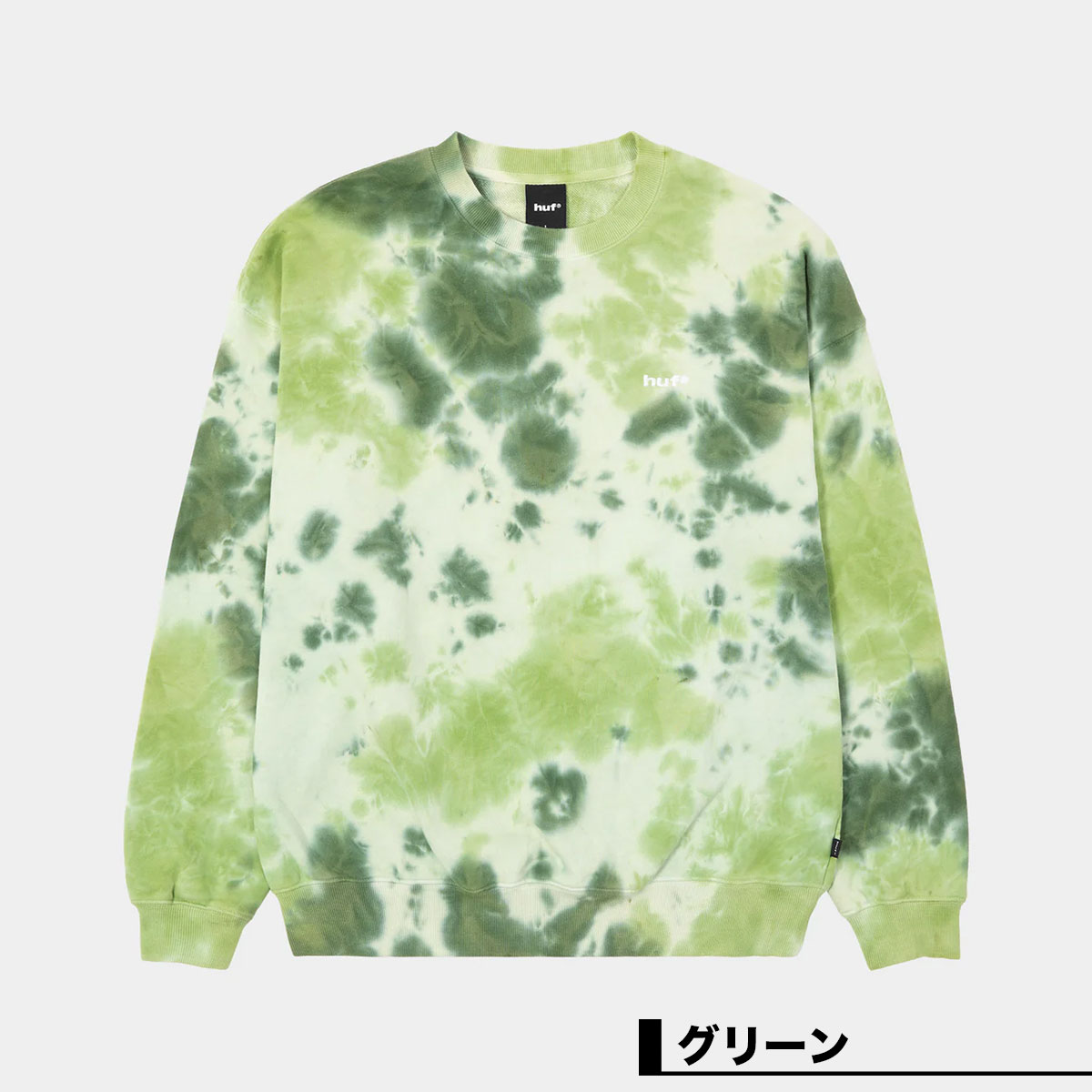 HUF �ϥ� �˥å� �������å� �ȥ졼�ʡ� ��� ��ǥ����� L �������ȥܡ��� ���������� �͵��֥��� ���� ���� 2025 | TIE DYE 89 LOGO CREWNECK SWEATSHIRT��PF00777��