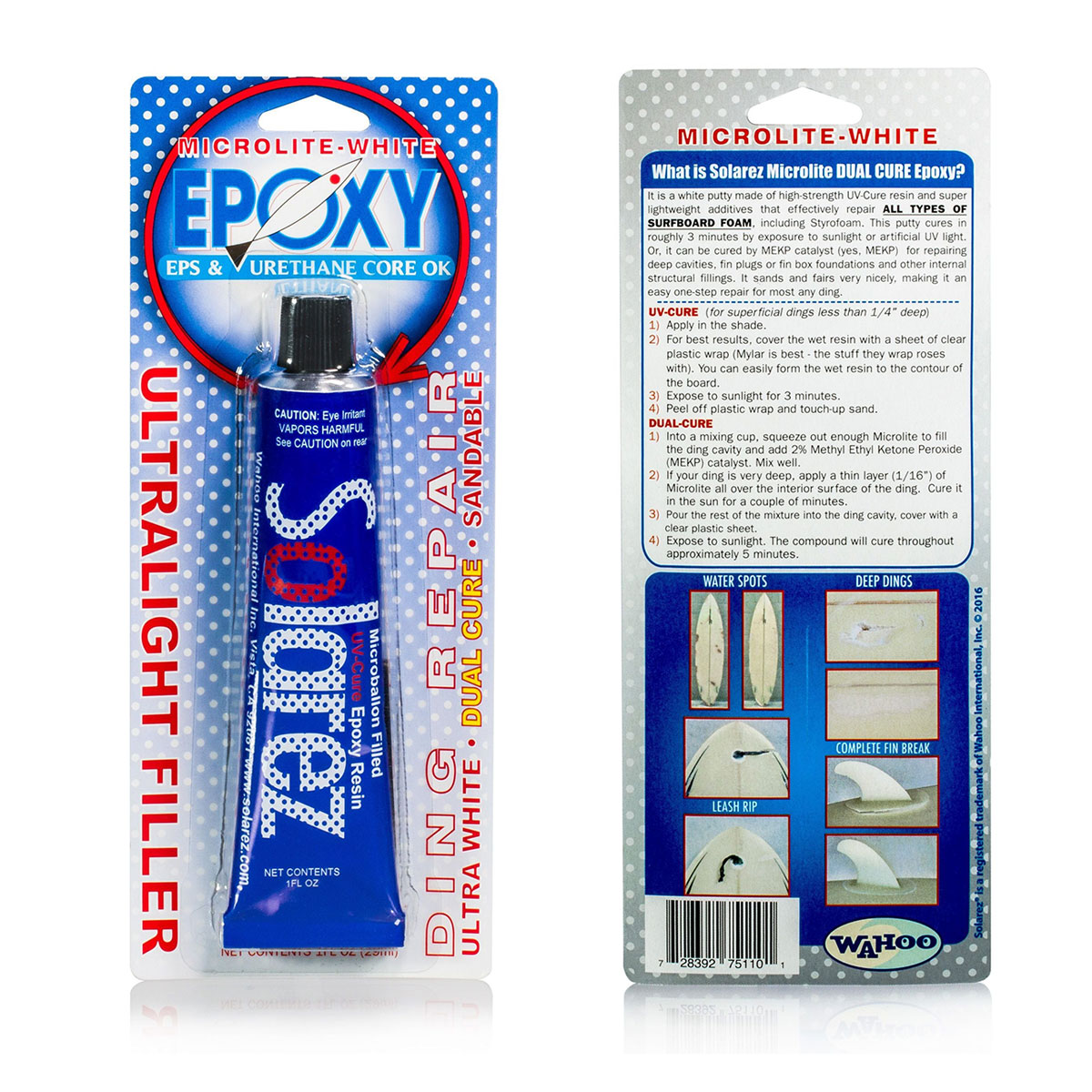 WAHOO  | SOLAREZ EPOX MICROLITE WHITE 1.0oz��751101��
