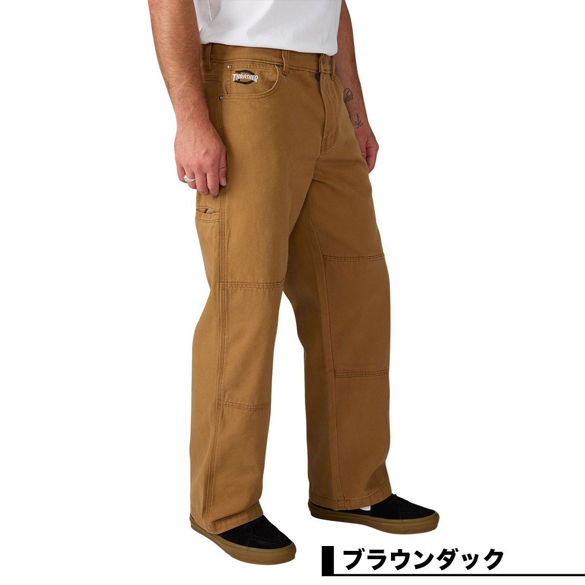 DICKIES �ǥ��å�����  �������ȥܡ��ǥ��� ����ѥ�� ���֥�ˡ� ����å��㡼 ����� ���������� �͵��֥��� | Dickies x Thrasher Double knee pants��DK0A88OP��
