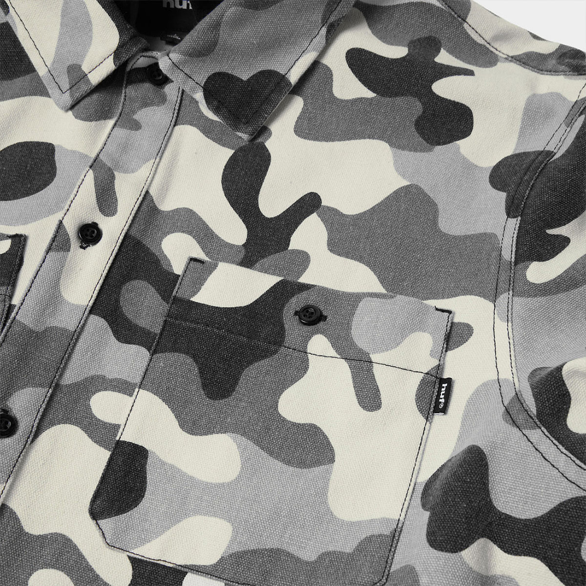 HUF  | OLYMPIA CAMO HOODED OVERSHIRT��BU00289��