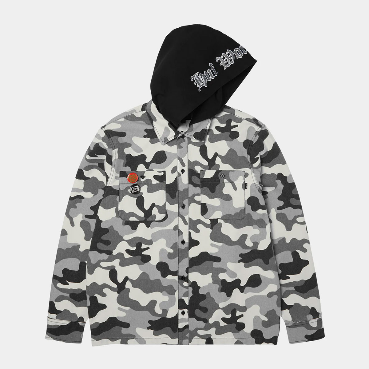 HUF  | OLYMPIA CAMO HOODED OVERSHIRT��BU00289��