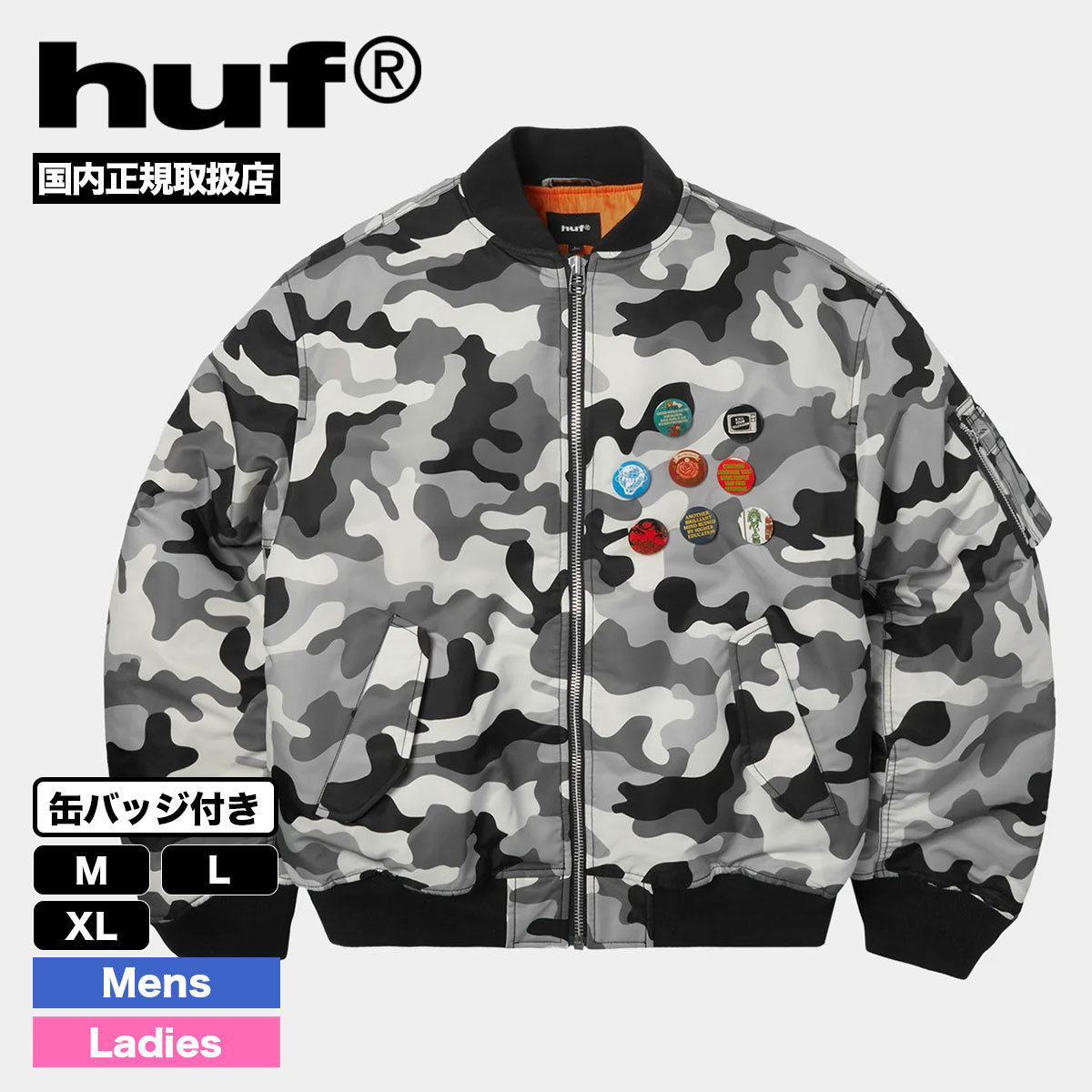 HUF  | OLYMPIA CAMO FLIGHT JACKET��JK00525��