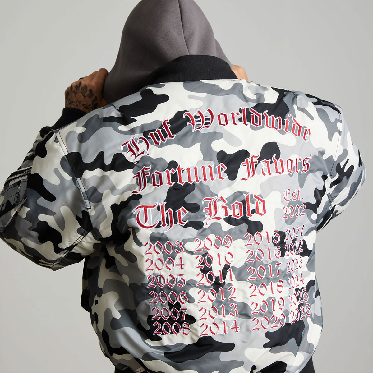 HUF  | OLYMPIA CAMO FLIGHT JACKET��JK00525��
