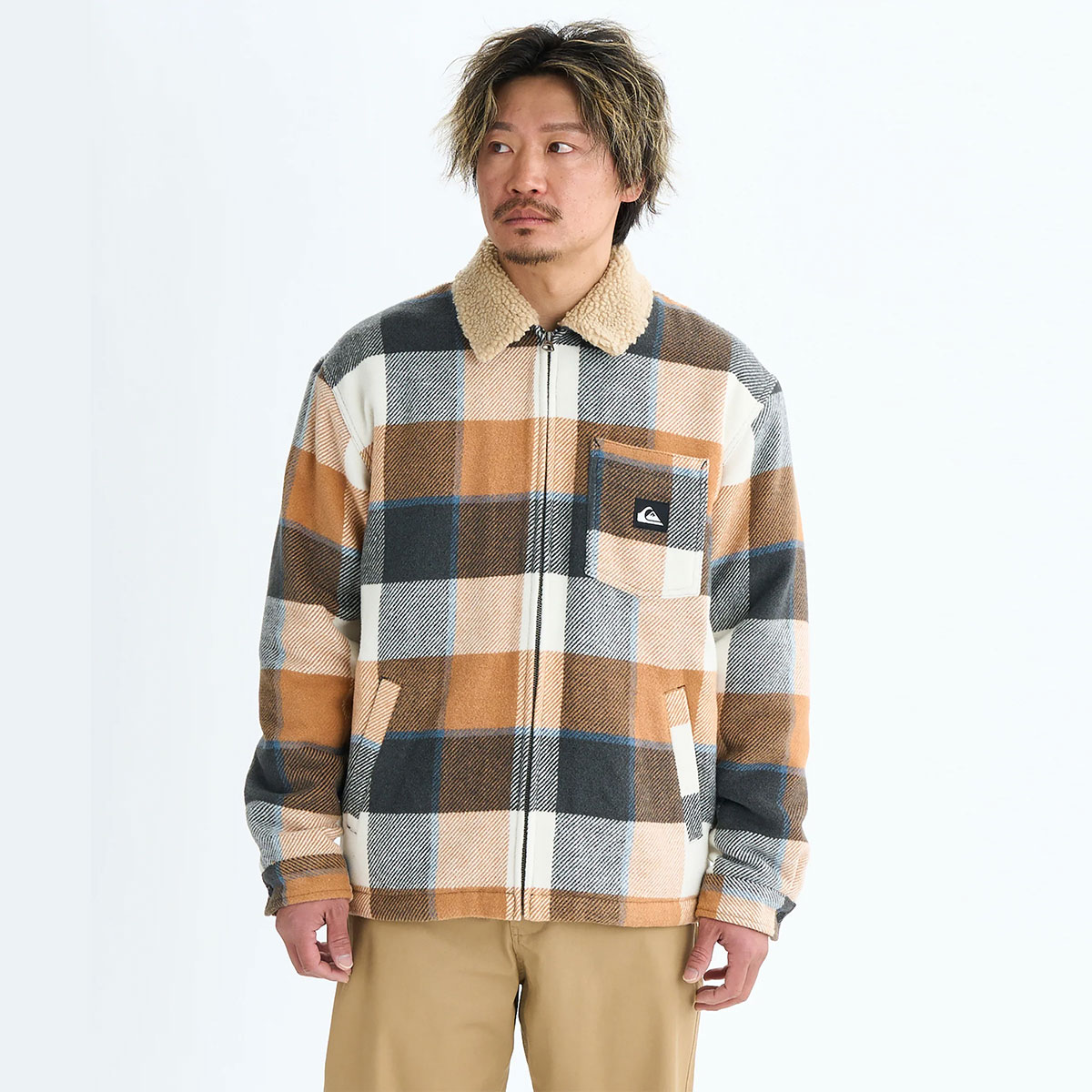 �ڥ��ꥹ�ޥ��������QUIKSILVER �����å�����С� ���㥱�å� �������� �ܥ� ��� �ɴ�  ��2�� M L �����ե��� �͵��֥��� ���� | DNA SHERPA HARRINGTON JACKET��EQYJK04201��