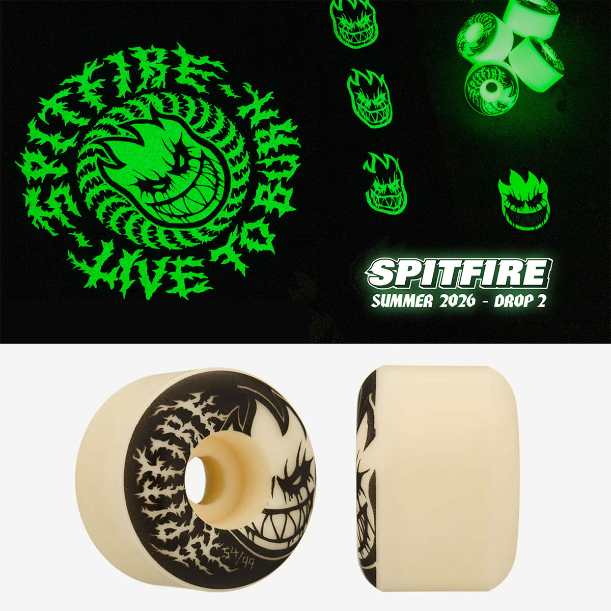 SPITFIRE WHEELS | Deathmask II Classic 54mm 99A Formula Four��21110412B54��