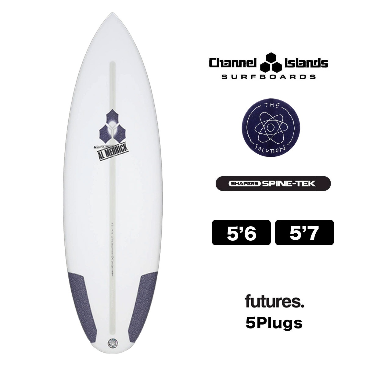 Channel Islands surfboards | THE SOLUTION SPINE-TEK futures 5'6 5'7