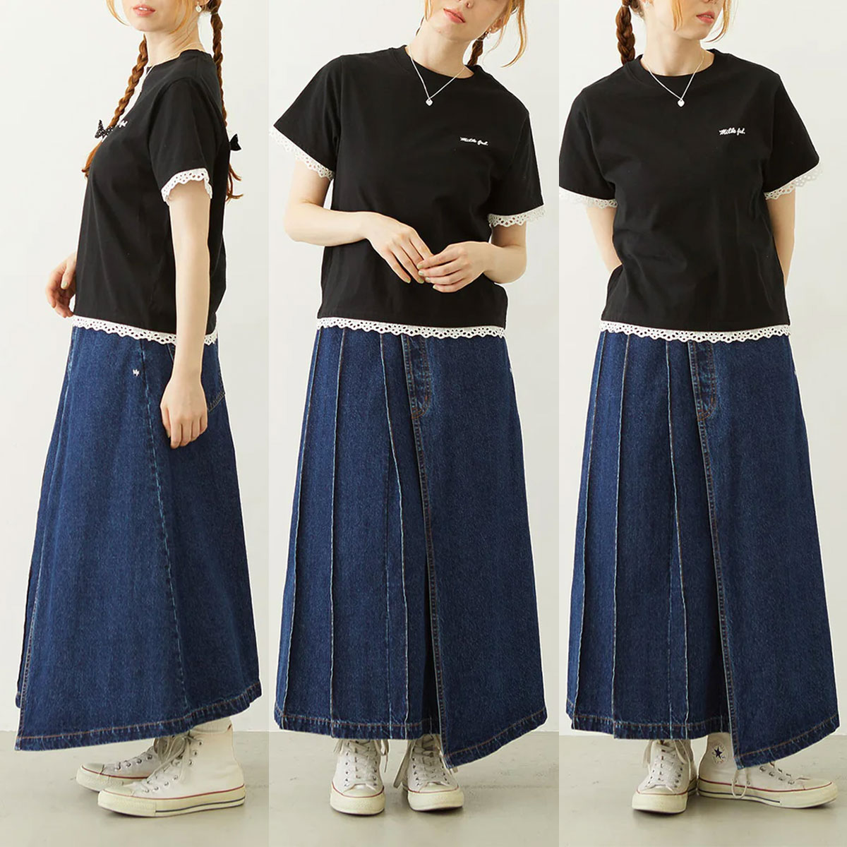 �ߥ륯�ե��� ��ǥ����� �ǥ˥� ���󥰥������� ������ǥ����� ����ǥ��� M �͵��֥��� MILKFED. ���� | ASYMMETRICAL LONG SKIRT��103261032002��