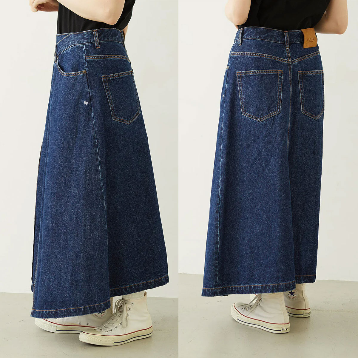 �ߥ륯�ե��� ��ǥ����� �ǥ˥� ���󥰥������� ������ǥ����� ����ǥ��� M �͵��֥��� MILKFED. ���� | ASYMMETRICAL LONG SKIRT��103261032002��