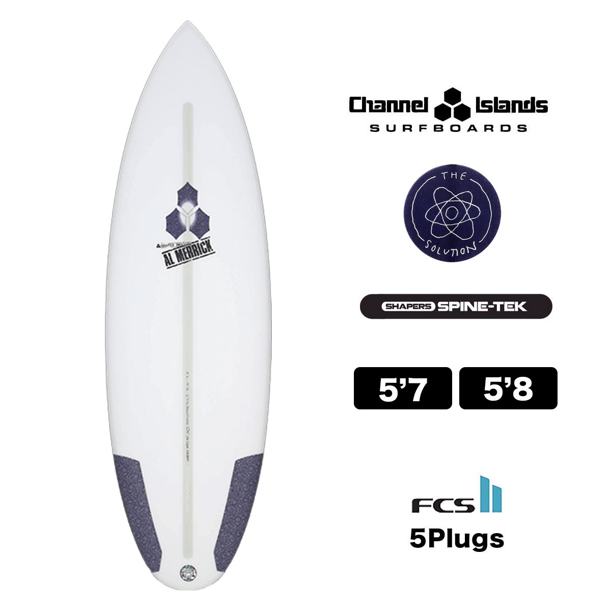 Channel Islands surfboards | THE SOLUTION SPINE-TEK FCS2 5'7 5'8