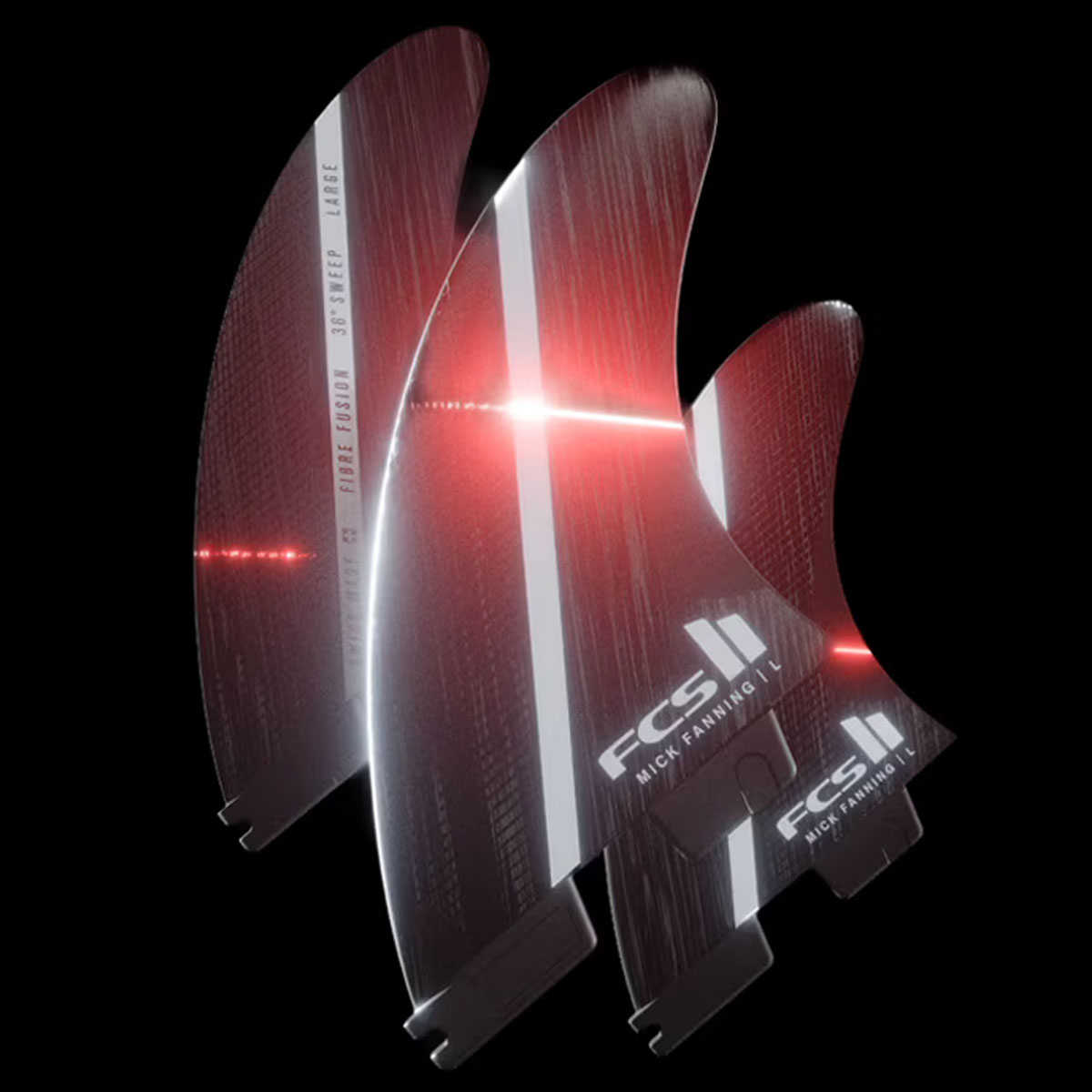 FCS2  | Mick Fanning Fibre Fusion Tri Fin Set��FMFL-FF01-LG-TS-R��