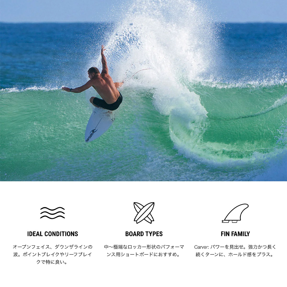 FCS2  | Mick Fanning Fibre Fusion Tri Fin Set��FMFL-FF01-LG-TS-R��