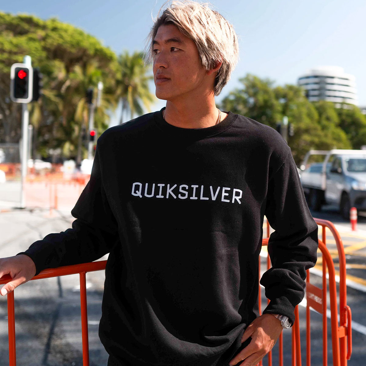 ��20%OFF ���ꥹ�ޥ��������QUIKSILVER �����å�����С� ��� �������å� �ȥ졼�ʡ� �ץ륪���С� �ü�΢���� ��3�� �����ե��� �͵��֥��� ���� ���� | DNA BIG CLICKER SWEAT CREW��QPO254011��