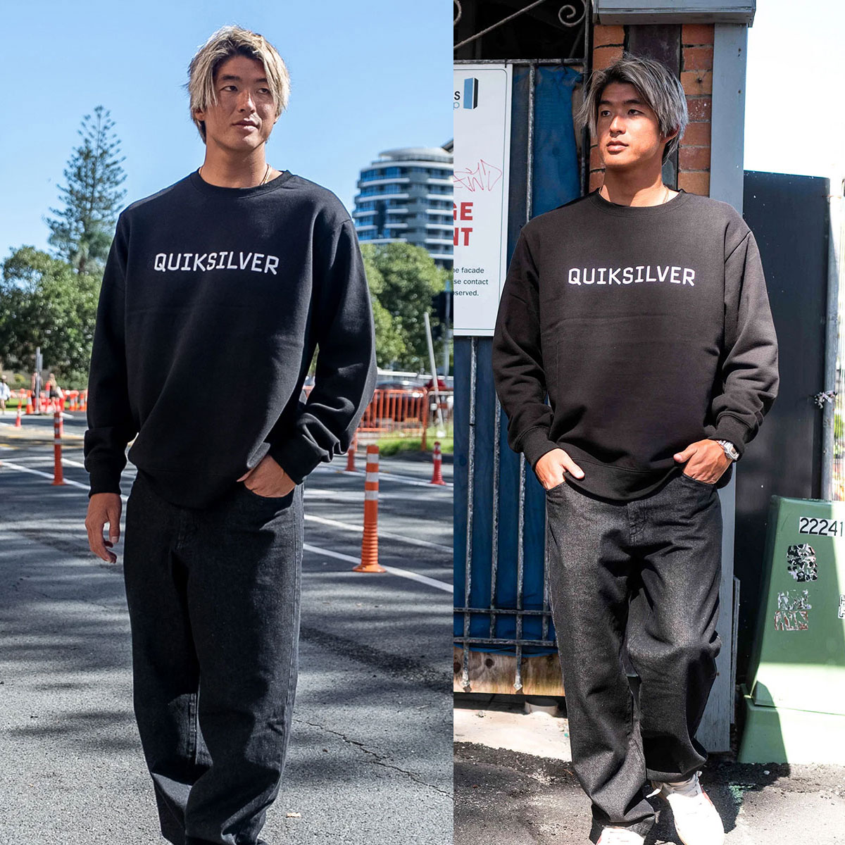 ��20%OFF ���ꥹ�ޥ��������QUIKSILVER �����å�����С� ��� �������å� �ȥ졼�ʡ� �ץ륪���С� �ü�΢���� ��3�� �����ե��� �͵��֥��� ���� ���� | DNA BIG CLICKER SWEAT CREW��QPO254011��