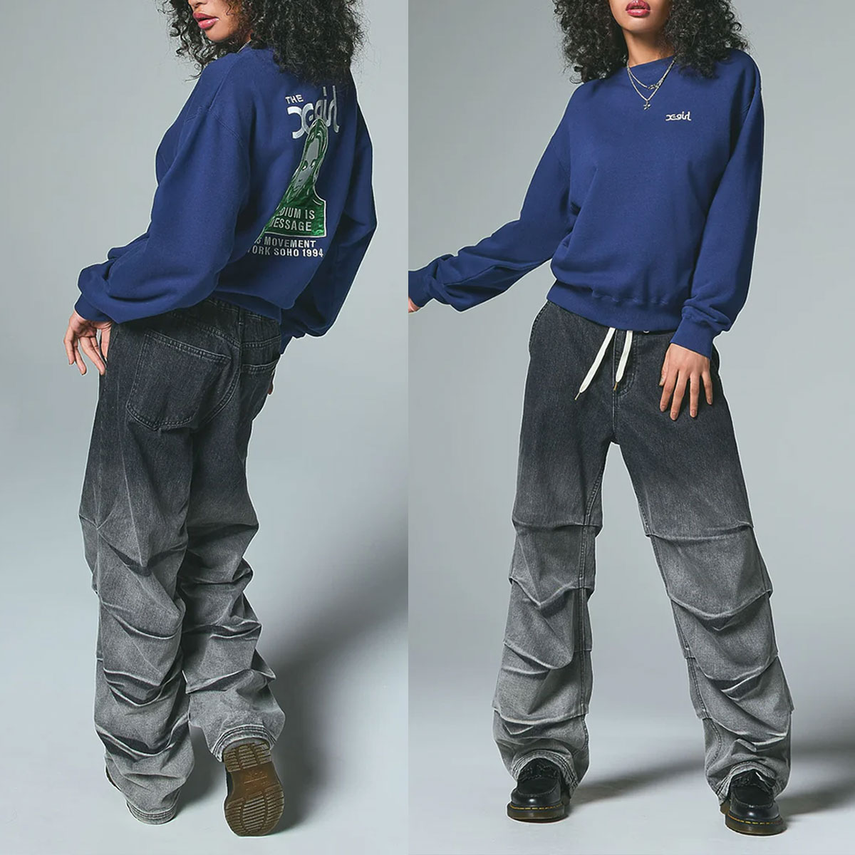 ���å��������� ��ǥ����� �������å� �ȥ졼�ʡ� �ȥåץ� �ɽ��ѥå� ��3�� M L ���ȥ꡼�ȿ͵��֥��� X-GIRL ���� 2025 �����105254012013��