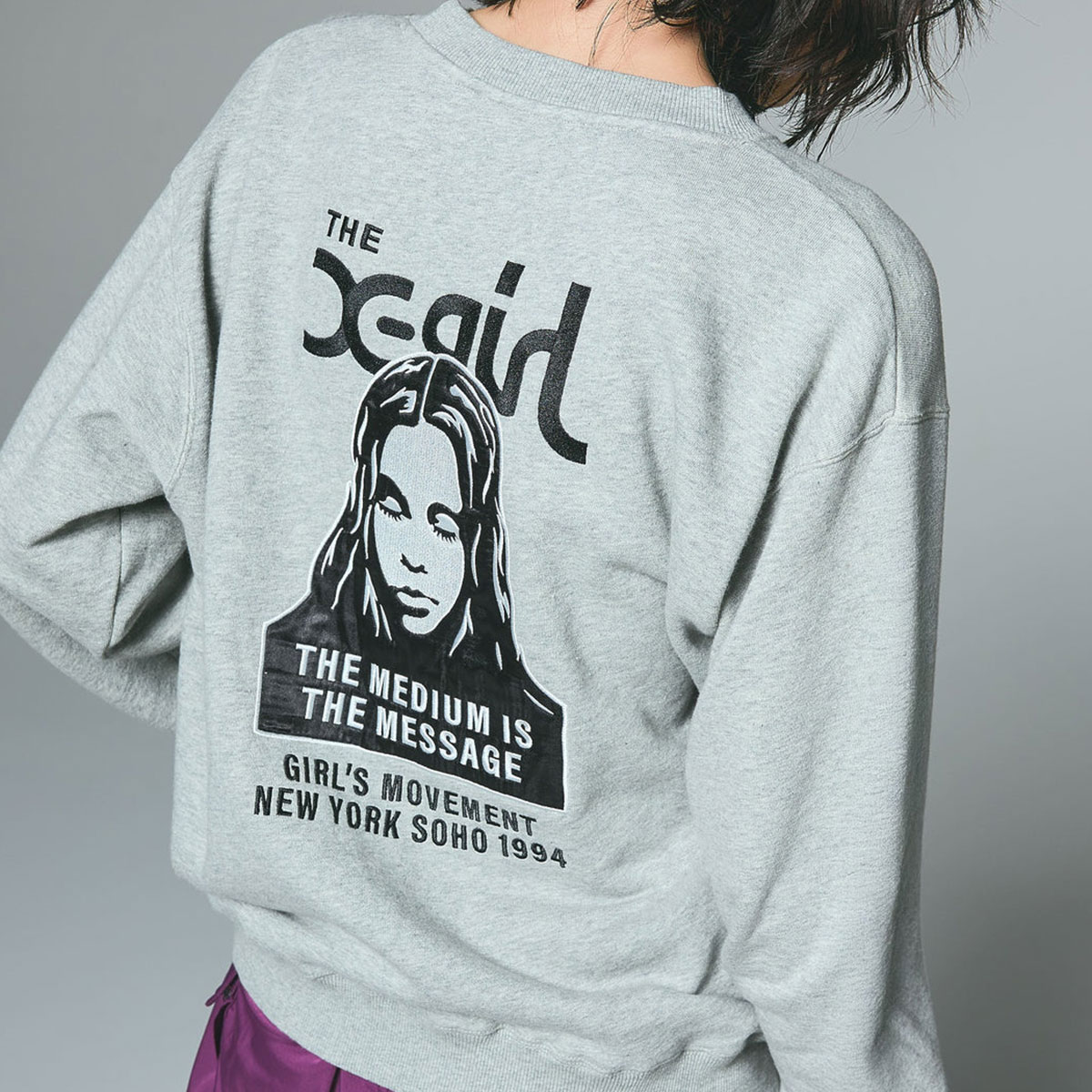 ���å��������� ��ǥ����� �������å� �ȥ졼�ʡ� �ȥåץ� �ɽ��ѥå� ��3�� M L ���ȥ꡼�ȿ͵��֥��� X-GIRL ���� 2025 �����105254012013��