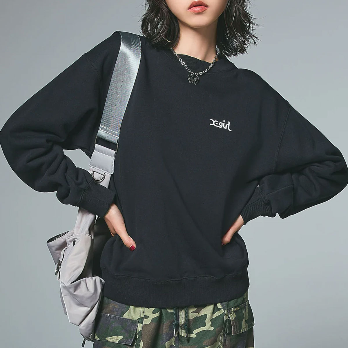 ���å��������� ��ǥ����� �������å� �ȥ졼�ʡ� �ȥåץ� �ɽ��ѥå� ��3�� M L ���ȥ꡼�ȿ͵��֥��� X-GIRL ���� 2025 �����105254012013��