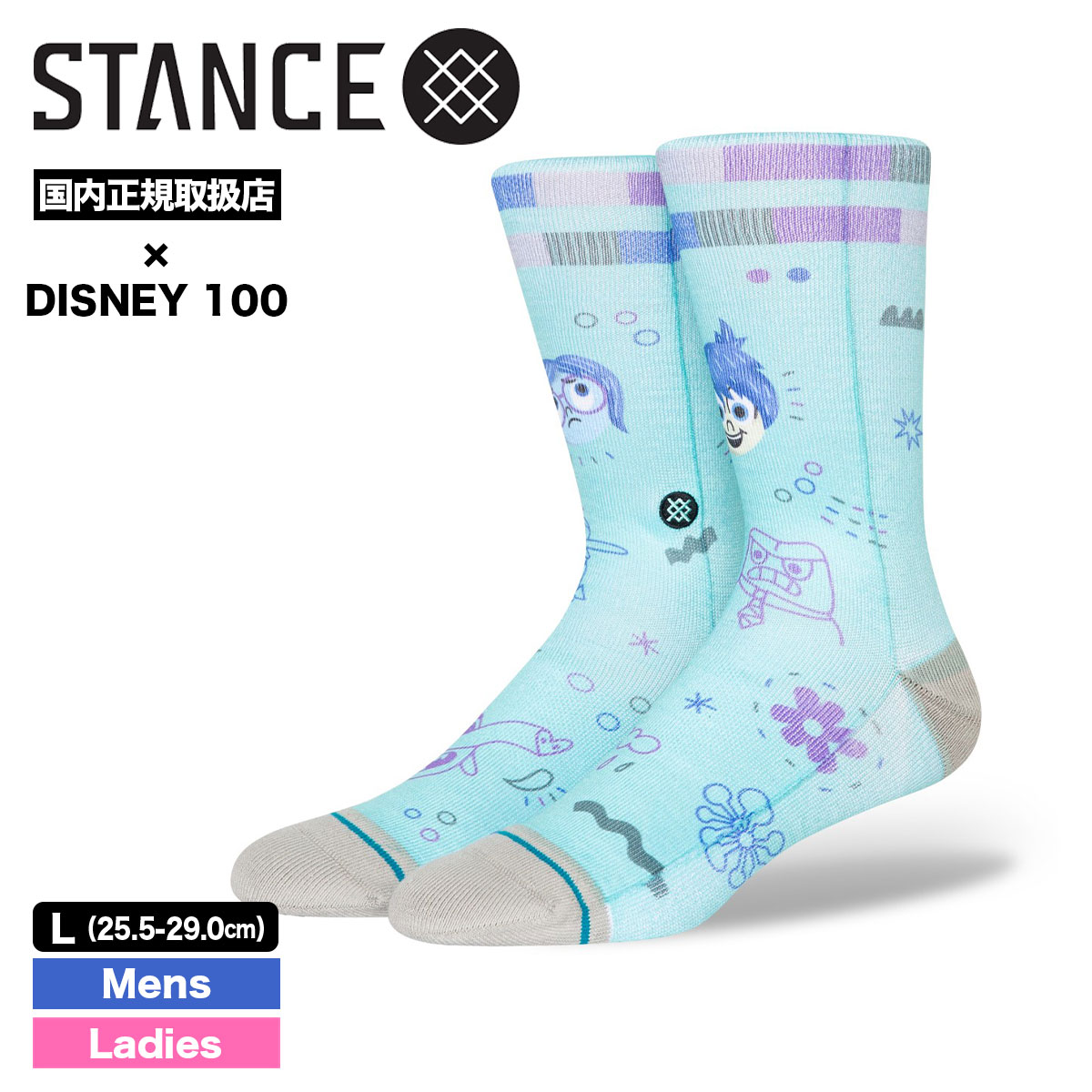   å  DISNEY ܥǥ ǥ  롼 25.5-29.0cm ͵֥ STANCE  | INSIDEOUT BY R BUBNISA555D23INS