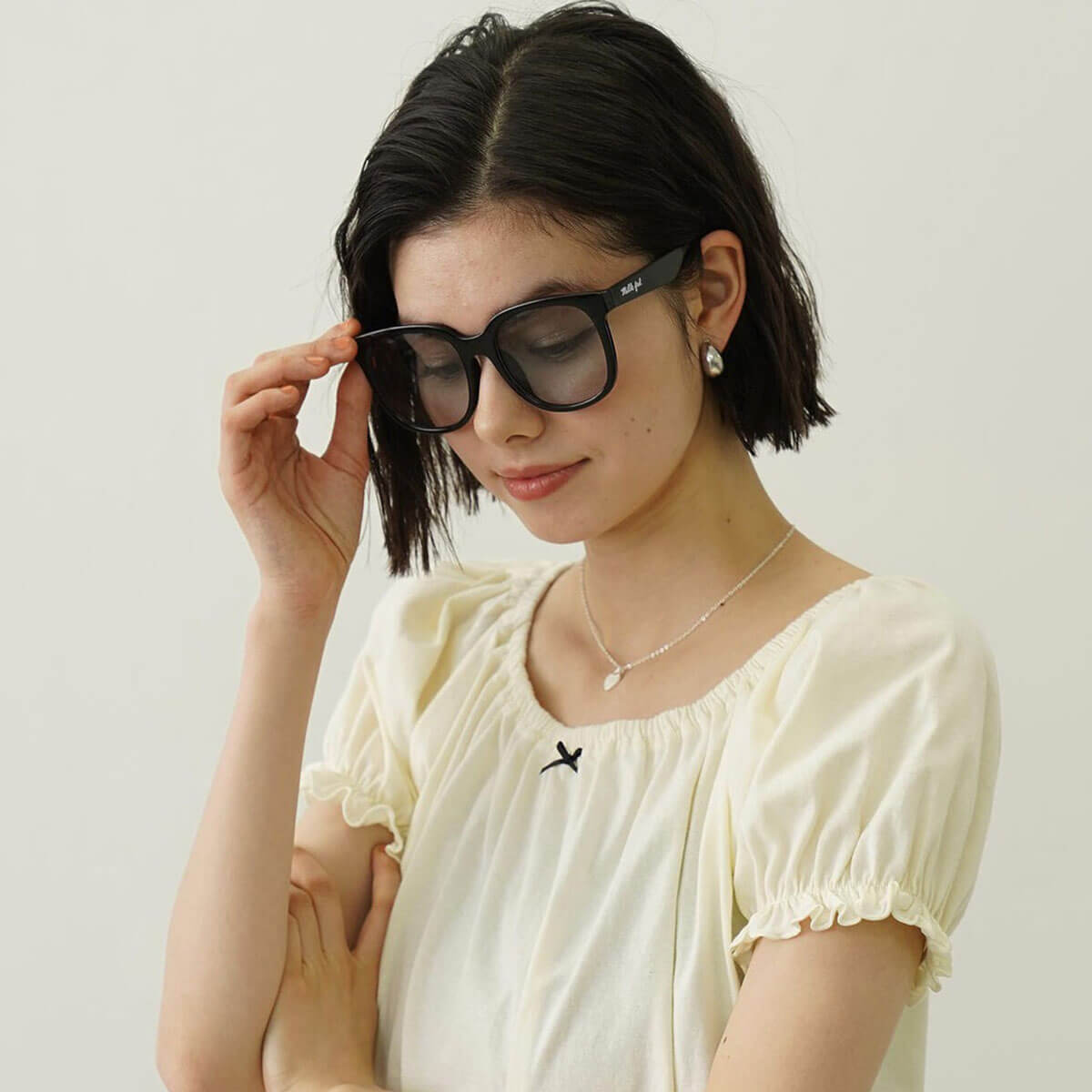 ��30%OFF ������ۥߥ륯�ե��� ���󥰥饹 ��ǥ����� ���� �������դ� ���������ե졼�� �磻�ɥե졼�� �͵� �������� �֥��� | MILKFED. LOGO BIG SQUARE SUNGLASSES��103252054002��