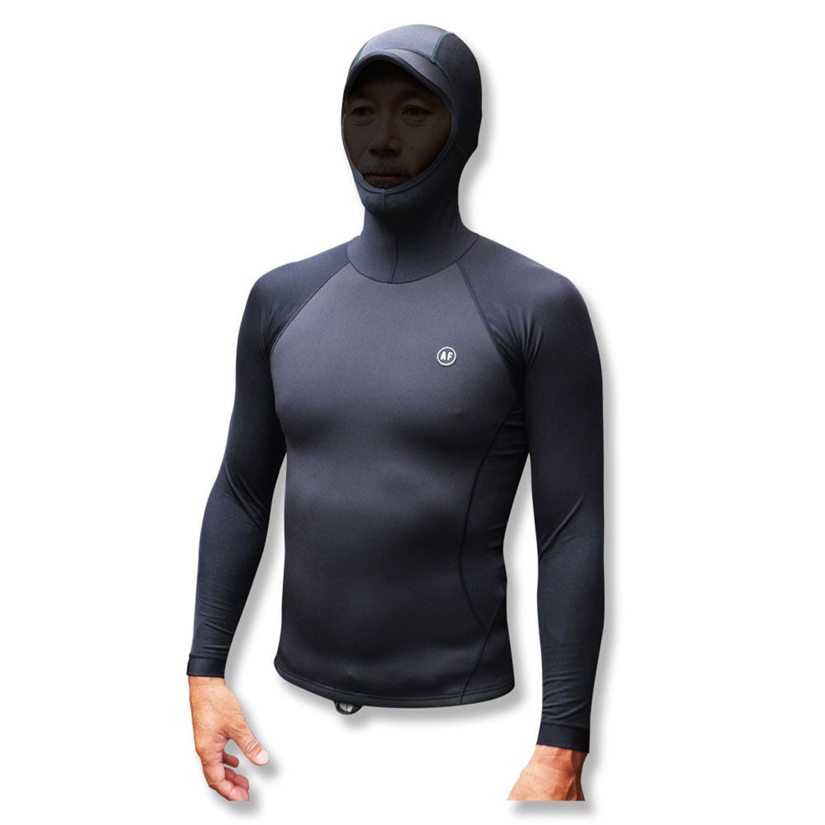 ǥƥե åȥ Ĺµ åѡ  1.5mm HOODY TAPPER  ադ UPF50+ ֥å L  ͵ AIDENTIFYAT-JKT-07