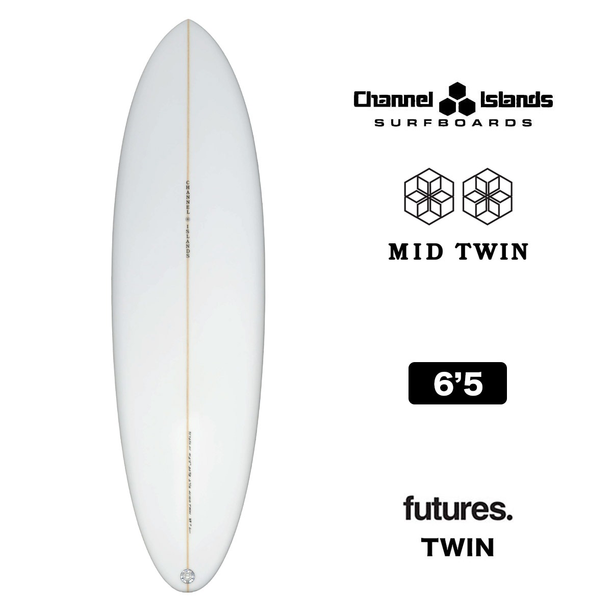 ����ͥ륢����� �����եܡ��� ���������ߥå� �ĥ��� �ߥåɥ�󥰥� �ե���ܡ��� 6.5 �����ե��� futures twin �����ͥ� �͵���ǥ� Channel Islands surfboard | CI MID TWIN 6'5��PU��