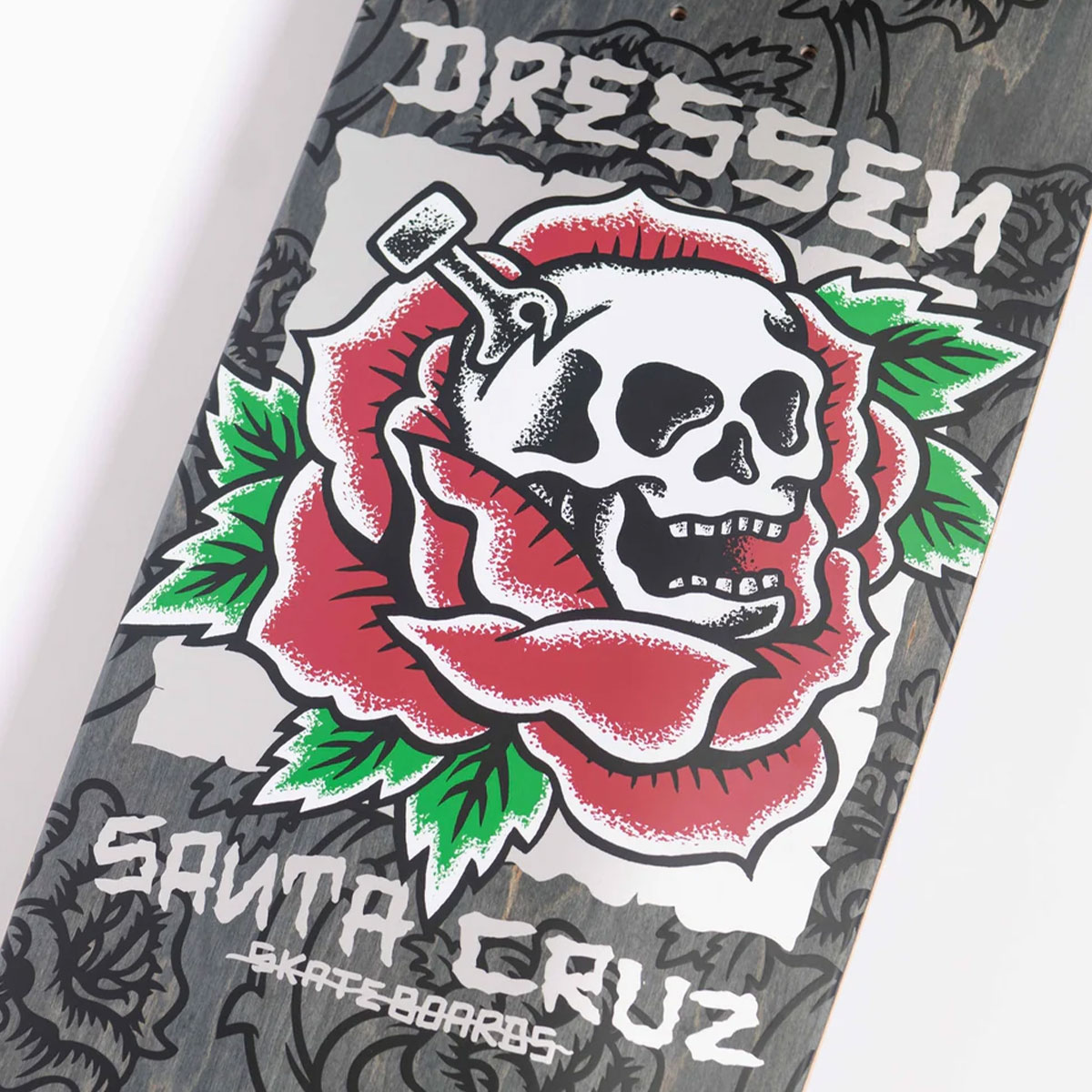 SANTA CRUZ SKATEBOARDS | DRESSEN SKULL ROSE PRO DECK 9.25 inc��31022618��