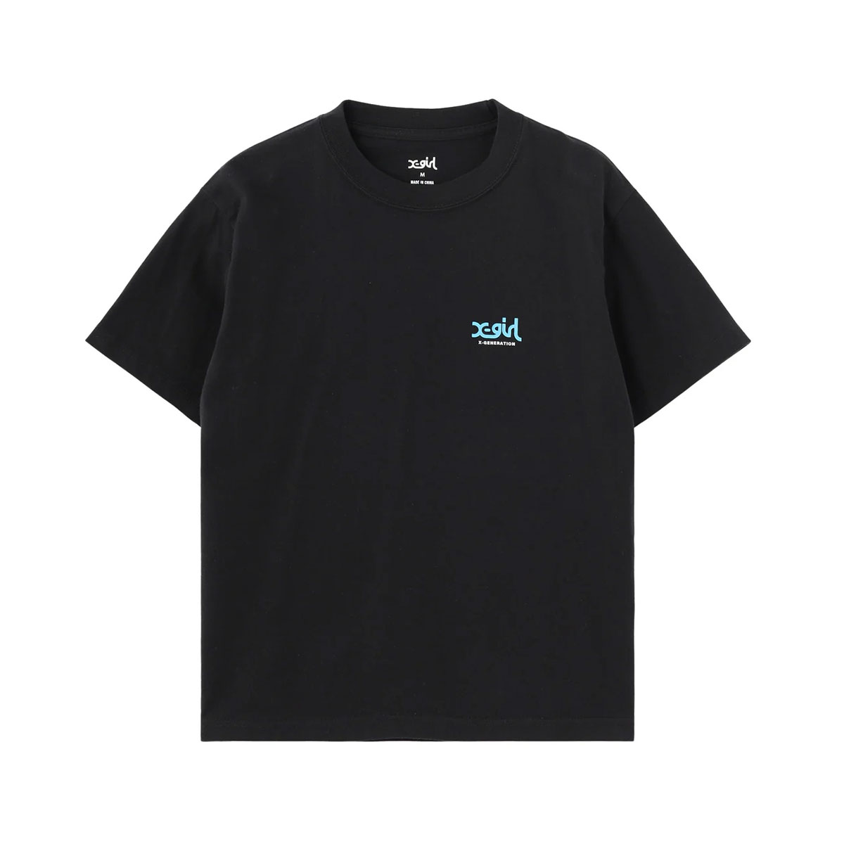 X-GIRL  | SIDE LOGO FACE LABEL S/S TEE��105262011025��