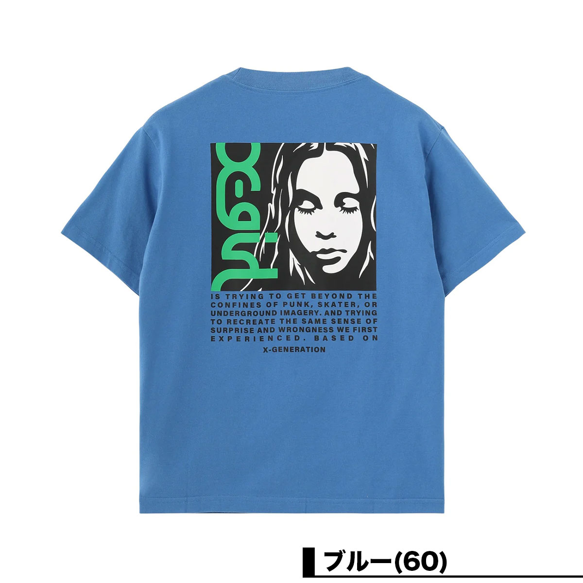 X-GIRL  | SIDE LOGO FACE LABEL S/S TEE��105262011025��