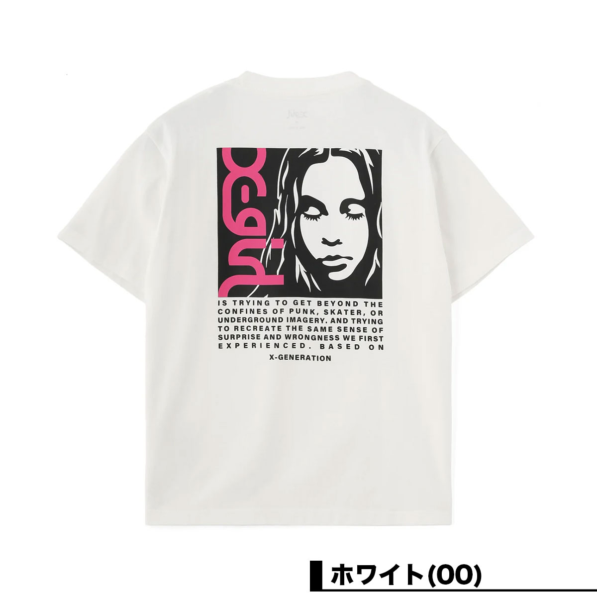 X-GIRL  | SIDE LOGO FACE LABEL S/S TEE��105262011025��