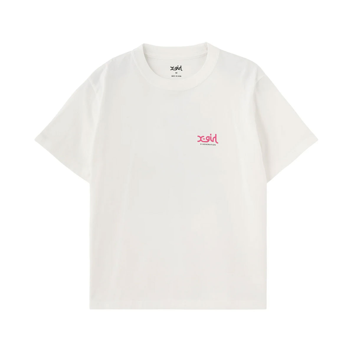 X-GIRL  | SIDE LOGO FACE LABEL S/S TEE��105262011025��