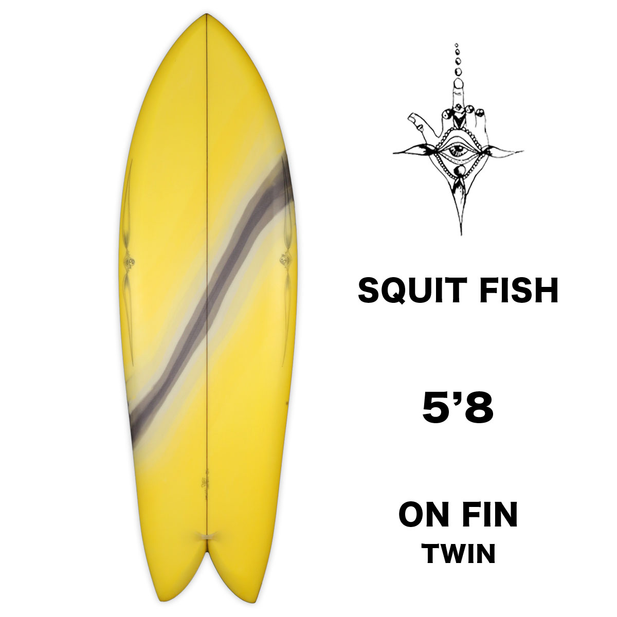 Ryan Burch スクィッド　フィッシュ　5.10ライアンバーチ　新品同様 ライアンバーチ スクイット フィッシュ RYAN BURCH SQUIT FISH 5