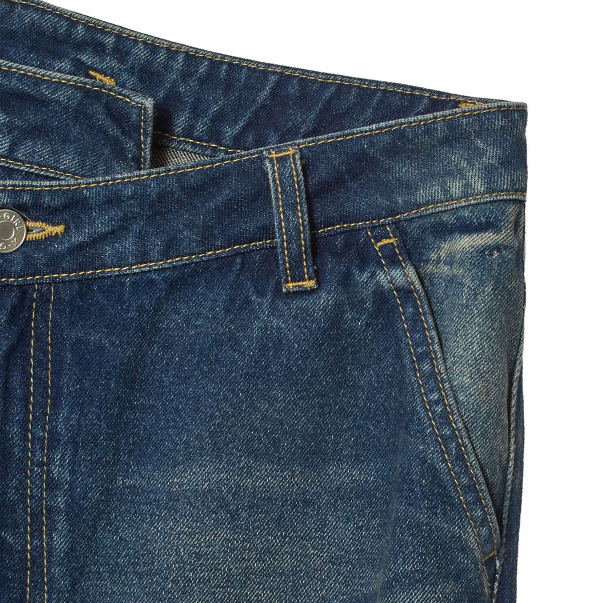 X-GIRL | EMBLEM POCKET ASYMMETRIC WAIST DENIM PANTS��105263031007��
