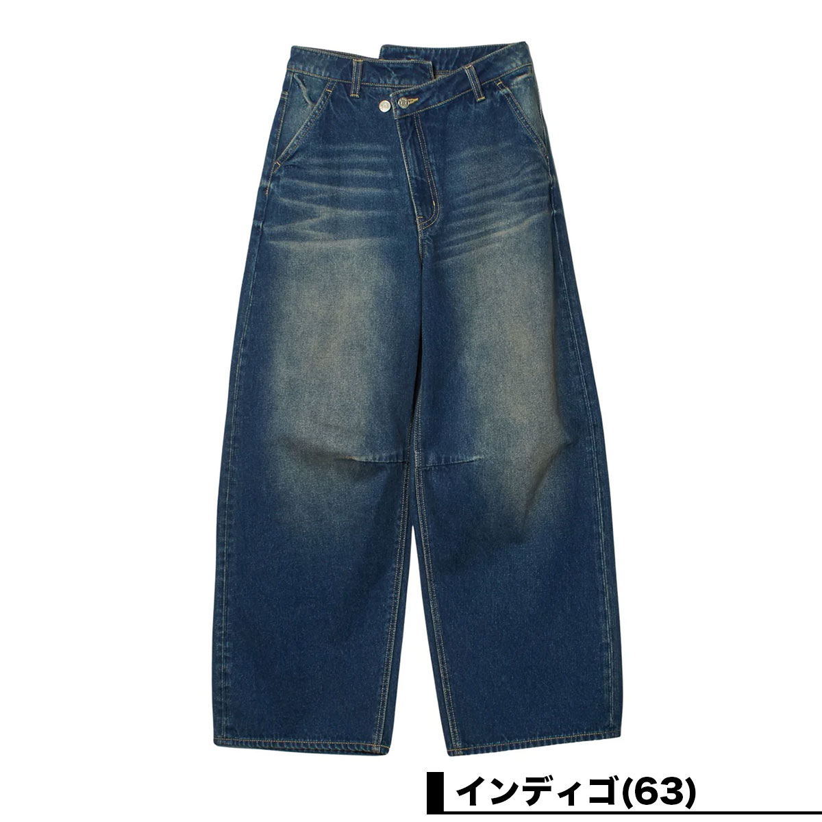X-GIRL | EMBLEM POCKET ASYMMETRIC WAIST DENIM PANTS��105263031007��