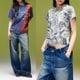 X-GIRL | EMBLEM POCKET ASYMMETRIC WAIST DENIM PANTS��105263031007��