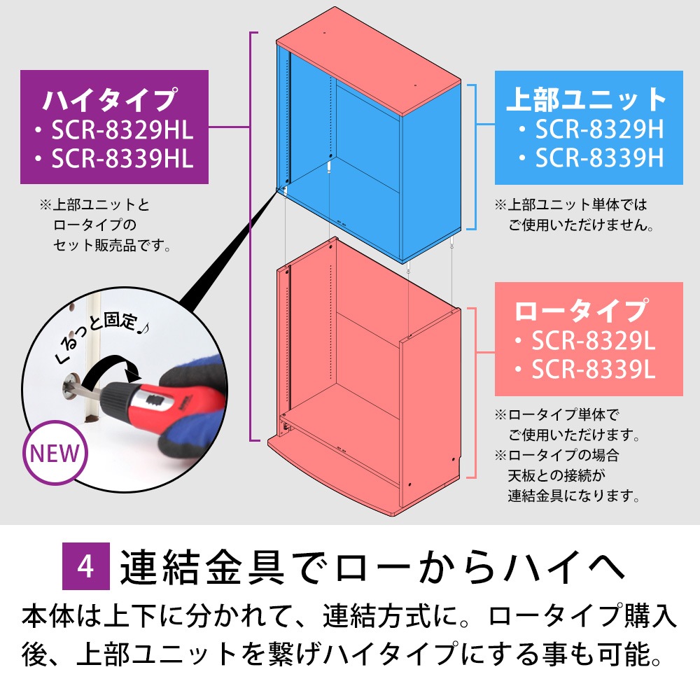 쥯å Unir-ˡ- 83cm߱39cm  ϥ ( SCR-8339LH )