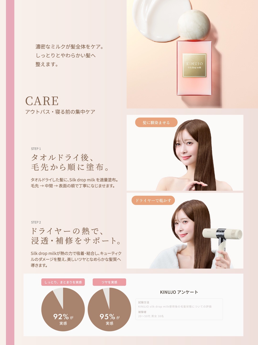 KINUJO Silk drop milk [ヘアミルク](CDK01)