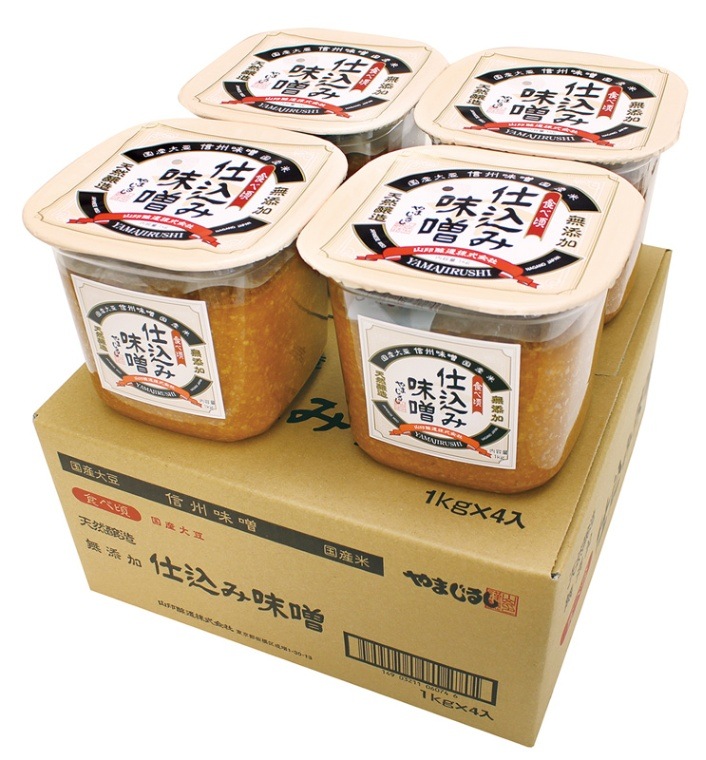 やまじるし 食べ頃仕込み味噌（赤）1kg×4 | 食品 | 【JA松本ハイ