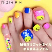 ジニピン ZINIPIN まるまるスマイル FA00223|貼るだけフットネイル