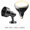 K00F-F/BK + LDR11L-H/B827A || �ھ���������LED����糧�åȡ� ����ŵ�(IWASAKI) ��K�����ץۥ�� �ե�󥸥����ס�+��LEDioc LED�������� �����160W��Ʊ�� �ŵ忧(2700K)�� E26���� ���ο�(��) (�����:LDR11L-H/B827) [br]