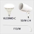 VLE39WD-C + S0/W-L14 + F13/W || LED������饤�ȥ��å�(�ۥ磻��) �˥å���ϡ��ɥ�����+����ŵ� ��LED���ס��Х饹�ȥ쥹������300W���� E39���� ����120����(5700K)��+��E39�����ѥۥ����+ L��������(965mm)�ۡ�����ԲĎ�ľ���Τߡ�[ud+nd]