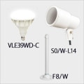 VLE39WD-C + S0/W-L14 + F8/W || LED���ס���¥��å�(�ۥ磻��) �˥å���ϡ��ɥ�����+����ŵ� ��LED���ס��Х饹�ȥ쥹������300W���� E39���� ����120�� ��(5700��)�� + ��E39�����ѥۥ���� + �ڥե��(293mm)�� [ud+nd]