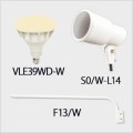 VLE39WD-W + S0/W-L14 + F13/W || LED������饤�ȥ��å�(�ۥ磻��) �˥å���ϡ��ɥ�����+����ŵ���LED���ס��Х饹�ȥ쥹������300W���� E39���� ����120���ŵ忧(2700K)��+��E39�����ѥۥ����+��L��������(965mm)�ۡ�����ԲĎ�ľ���Τߡ�[ud+nd]