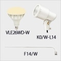 VLE26WD-W + K0/W-L14 + F14/W || LED饤ȥå(ۥ磻) ˥åϡɥ+ŵLEDסХ饹ȥ쥹160W E26 120ŵ忧(2700K)+E26ѥۥ+ڿL(9801480mm)ۡԲĎľΤߡ[ud+nd]