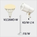 VLE26WD-W + K0/W-L14 + F8/W || LEDס¥å(ۥ磻) ˥åϡɥ+ŵ LEDסХ饹ȥ쥹160W E26 120 ŵ忧(2700K) + E26ѥۥ + ڥե(293mm) [ud+nd]