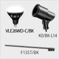 VLE26WD-C/BK + K0/BK-L14 + F13ST/BK || LED饤ȥå(֥å) ˥åϡɥ+ŵLEDסХ饹ȥ쥹160W E26 120/5700K+E26ѥۥ+ŷT(913mm)ۡԲĎľΤߡ[ud+nd]