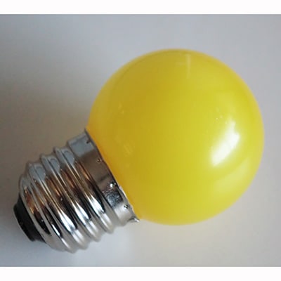 マルQ-黄色 E26 LEDサイン球＜1箱＝10個入り＞|| φ45mmLEDサイン球