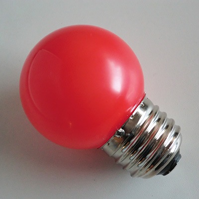 マルQ-赤色 E26 LEDサイン球＜1箱＝10個入り＞|| φ45mmLEDサイン球
