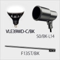 VLE39WD-C/BK + S0/BK-L14 + F13ST/BK || LED������饤�ȥ��å�(�֥�å�) �˥å���ϡ��ɥ�����+����ŵ���LED���ס��Х饹�ȥ쥹������300W���� E39���� ����120����(5700K)��+��E39�����ѥۥ����+��ŷ������T������(913mm)�ۡ�����ԲĎ�ľ���Τߡ�[ud+nd]