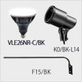 VLE26NR-C/BK + K0/BK-L14 + F15/BK || LED饤ȥå(֥å) ˥åϡɥ+ŵLEDסХ饹ȥ쥹160W E26 40(5700)+E26ѥۥ+L(800mm)ۡԲĎľΤߡ[ud+nd]