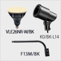 VLE26NR-W/BK + K0/BK-L14 + F13M/BK || LED������饤�ȥ��å�(�֥�å�) �˥å���ϡ��ɥ�����+����ŵ� ��LED���ס��Х饹�ȥ쥹������160W���� E26���� ����40�� �ŵ忧(2700K)�� + ��E26�����ѥۥ���� + ��L��������(465mm)�� [ud+nd]