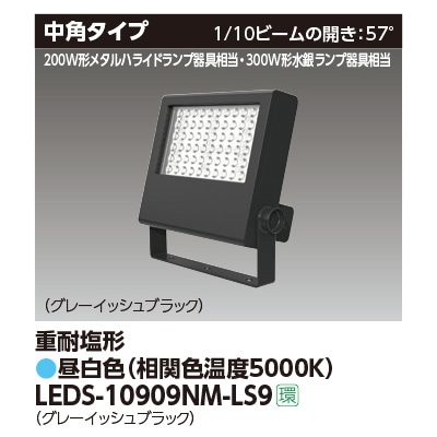【在庫処分】(新品未使用品)東芝 LED小形丸形投光器LEDS-02801LW-LS9 屋外用照明器具 LED小形丸形投光器 広角タイプ 電球色 2000lmクラス35W形コンパクトメタルハライドランプ LEDS-10909NM-LS9 || LED小形投光器 東芝 【300W形水銀ランプ/200W形